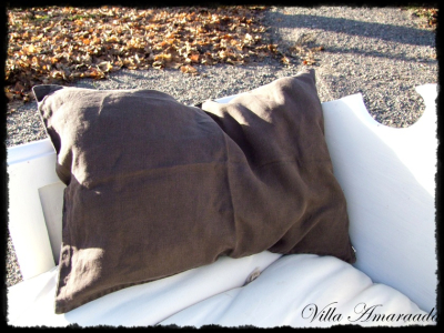 tyynynpllinen, ruskea pellava 40 x 60 cm